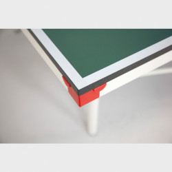 Sponeta S3-86i zöld beltéri ping-pong asztal fehér lábakkal