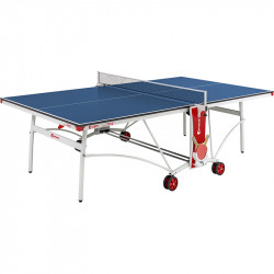 Sponeta S3-87i kék beltéri ping-pong asztal fehér lábakkal Sponeta ping-pong asztal Sponeta