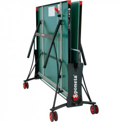 Sponeta S3-86e zöld kültéri ping-pong asztal fekete lábakkal