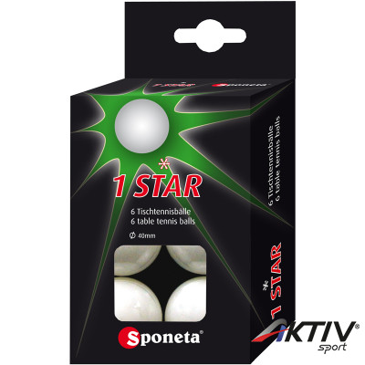 Ping-pong labda Sponeta * 1 star 6 db