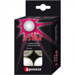 Ping-pong labda Sponeta *** 3 star 6 db Sportszer Sponeta