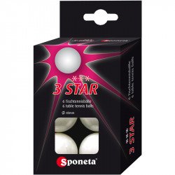 Ping-pong labda Sponeta *** 3 star 6 db Sportszer Sponeta