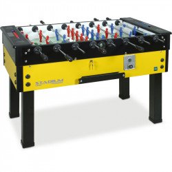 Csocsóasztal Longoni Stadium zsetonos, felül nyitott Csocsóasztal érmevizsgálóval Longoni