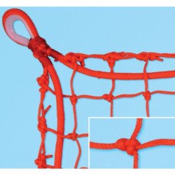 Védőháló, 7x7 cm olasz 5 mm, piros kültéri 33010006 Sportszer Olasz Sportháló