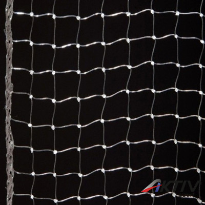 Madárháló nylon, 40x40 mm, csomózott, széleken erősített, olasz