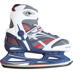 Jégkorcsolya Soft Saxo szürke-kék-fehér Férfi jégkorcsolya Spartan