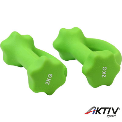 Hatszögletű neoprén súlyzó 2 x 2 kg