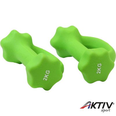 Hatszögletű neoprén súlyzó 2 x 2 kg