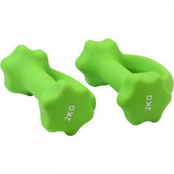 Hatszögletű neoprén súlyzó 2 x 2 kg Fitness Spartan