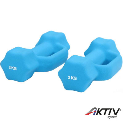 Hatszögletű neoprén súlyzó 2 x 3 kg