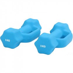 Hatszögletű neoprén súlyzó 2 x 3 kg Fitness Spartan