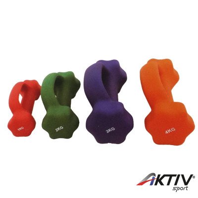 Hatszögletű neoprén súlyzó 2 x 4 kg