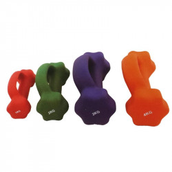 Hatszögletű neoprén súlyzó 2 x 4 kg Fitness Spartan