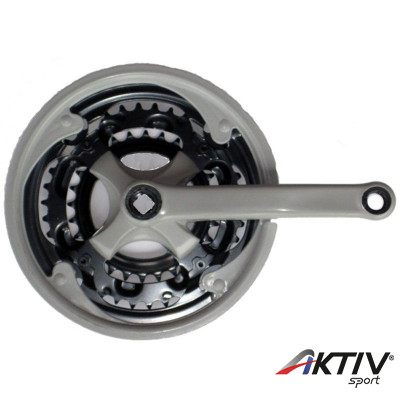 Hajtómű Mtb Acél 48/38/28 Szürke