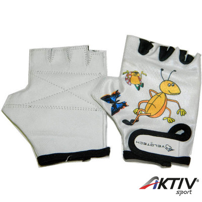 Kerékpár kesztyű Velotech hangya fehér