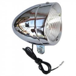 Lámpa első Retro krómozott műanyag Kerékpár tartozékok Bike