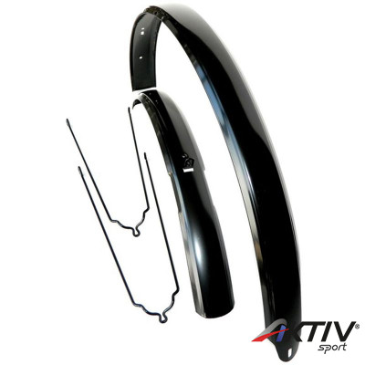 Kerékpár sárvédő hagyományos 26 col acél fekete