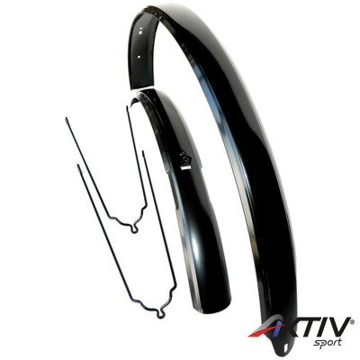 Kerékpár sárvédő hagyományos 26 col acél fekete