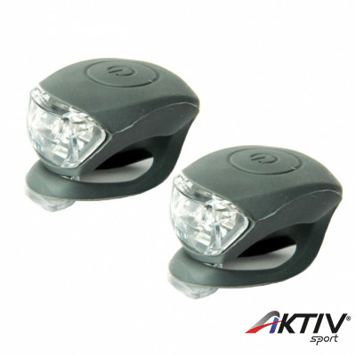 Kerékpár Villogó Velotech 2 Ledes Szürke