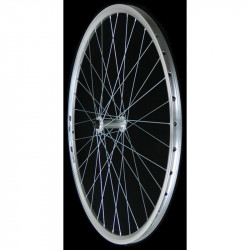 Kerékpár kerék első 700 QR ezüst duplafalú Kerékpár tartozékok Bike