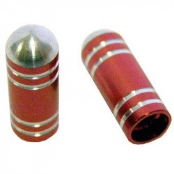 Kerékpár szelepsapka alu piros 4 csíkos Kerékpár tartozékok Bike