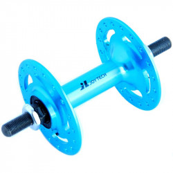 Kerékpár első agy Joytech alu 36H Fixi kék Kerékagy Joytech