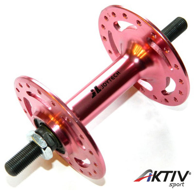 Kerékpár első agy Joytech alu 36H Fixi pink