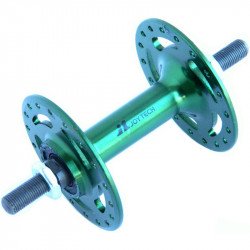 Kerékpár első agy Joytech alu 36H Fixi zöld Kerékagy Joytech