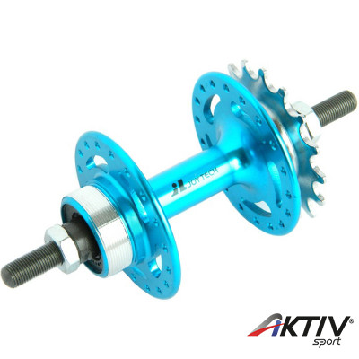 Kerékpár hátsó agy alu 36H fixi kék