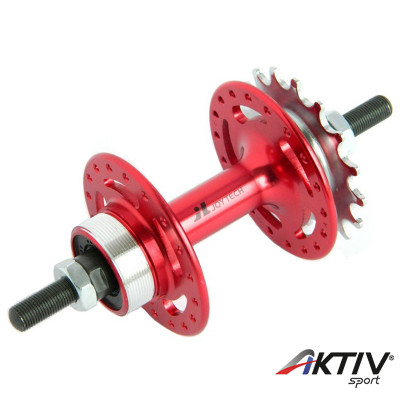 Kerékpár hátsó agy alu 36H fixi piros