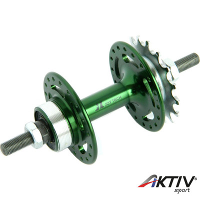 Kerékpár hátsó agy alu 36H fixi zöld