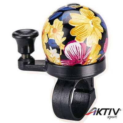 Kerékpár csengő gömb sötét virágos