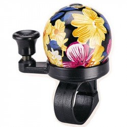 Kerékpár csengő gömb sötét virágos Kerékpár csengő, duda, tükör Bike