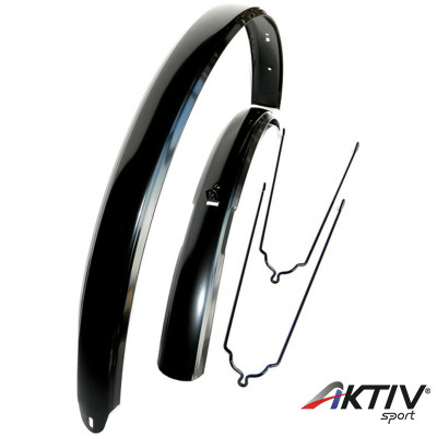 Kerékpár sárvédő hagyományos 28 col acél fekete