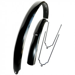 Kerékpár sárvédő hagyományos 28 col acél fekete Kerékpár tartozékok Bike