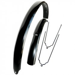 Kerékpár sárvédő hagyományos 28 col acél fekete Kerékpár tartozékok Bike