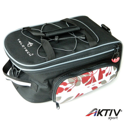 Kerékpár táska csomagtartóra Velotech virágos