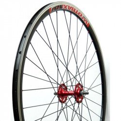 Kerék első 700 Fixi piros Felni Iwotrax