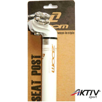 Nyeregcső Zoom 31,6x400 fehér