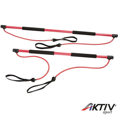 Fitness rúd gumiszalaggal 130cm