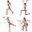 Fitness rúd gumiszalaggal 130cm