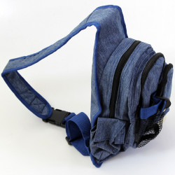 Testtáska hálós kék