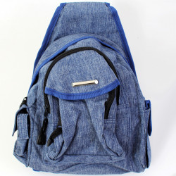 Testtáska zsebes kék Sportszer