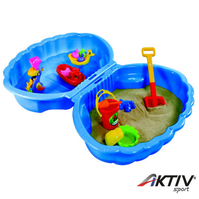 Kagyló formájú homokozó és medence