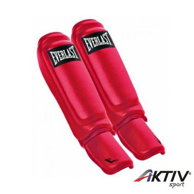 Bőr sípcsont- és lábfejvédő Everlast piros