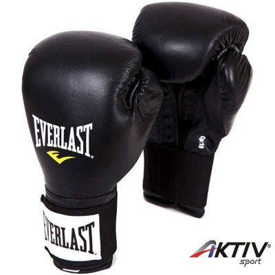 Edzőkesztyű bőr Everlast tépőzáras fekete