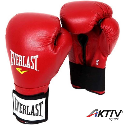 Edzőkesztyű bőr Everlast tépőzáras piros