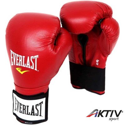Edzőkesztyű bőr Everlast tépőzáras piros