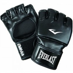 Grappling kesztyű Everlast műbőr fekete hüvelykujj nélkül Sportszer Everlast