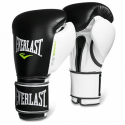 Bokszkesztyű Everlast Powerlock tépőzáras fekete-fehér Sportszer Everlast